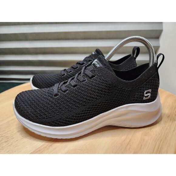 S Sport by Skechers Women’s Size 7 Black Memory Foam Slip-On Sneakers - Picture 2 of 6